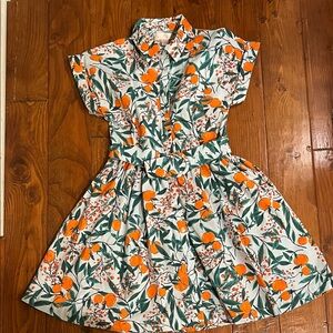 Rachel Parcell Orange and Blue Floral Dress
